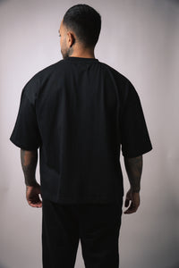 Canvas Crop Boxy Tee – Black