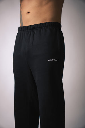 CANVAS STRAIGHT LEG SWEATPANTS – BLACK