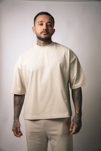 Canvas Crop Boxy Tee – Chai