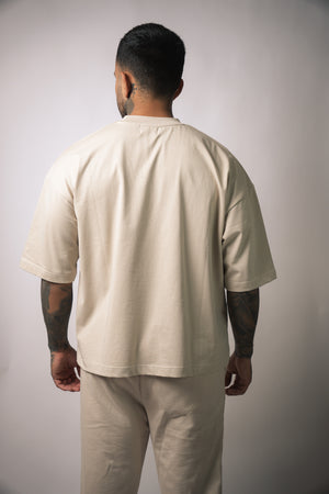CANVAS BOXY TEE – CHAI