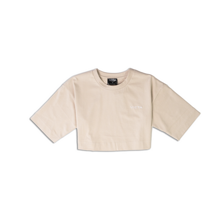 CANVAS WOMEN CROP BOXY TEE – CHAI