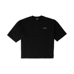 Canvas Crop Boxy Tee – Black
