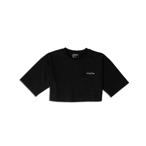 Canvas Women Crop Boxy Tee – Black