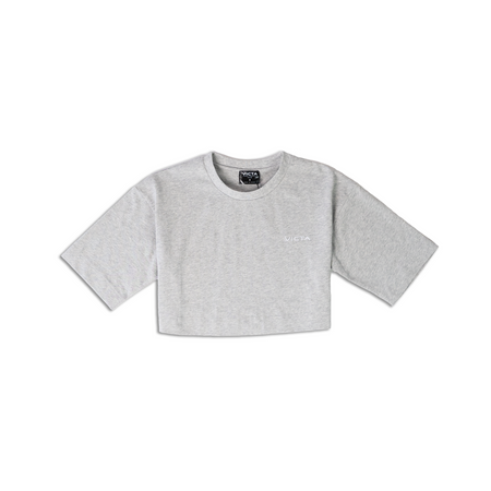 CANVAS WOMEN CROP BOXY TEE – HEATHER GRAY