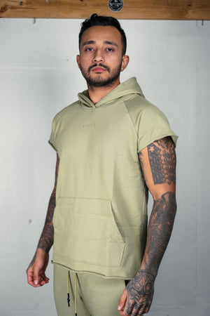 TERRA CAP SLEEVE HOODIE – MOSS