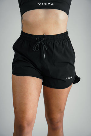 VICTA WOMEN'S TRAINING SHORTS – BLACK