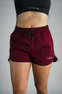 VICTA Women's Performance Training Shorts – Maroon