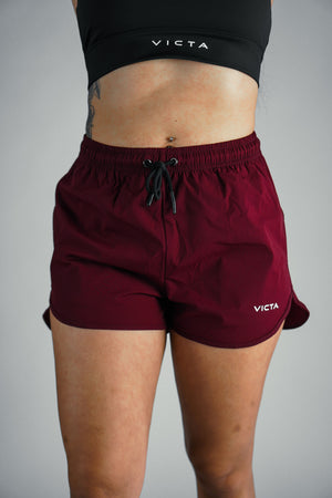 VICTA WOMEN'S TRAINING SHORTS – MAROON