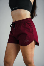 Load image into Gallery viewer, VICTA Women&#39;s Performance Training Shorts – Maroon