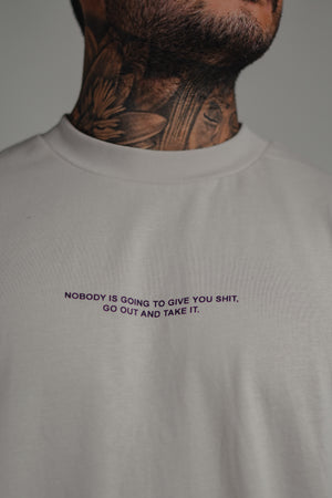 "TAKE IT" OVERSIZED TEE – CREAM