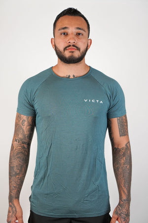 ESSENTIAL BAMBOO RAGLAN – STONE BLUE